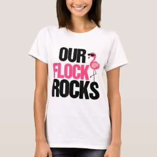 T-shirt Notre Flock Rocks Flamant rose Fête des Mères Ense