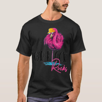 T-shirt Notre Flock Rocks Flamant rose Rose Mère Grand-pèr