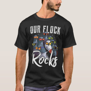 T-shirt Notre Flock Rocks Pigeon Pigeon Racing