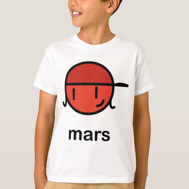 T-shirt Notre grand gros système solaire - Mars (Devant)