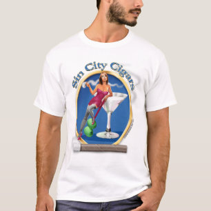 T-shirt Notre logo de fille de Martini de ville de péché