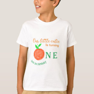 T-shirt Notre petite cuite orange un agrumes d'anniversair