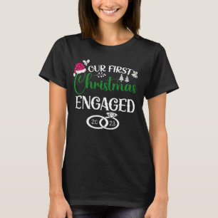 T-shirt Notre premier Noël engagé 2023 Noël Couple