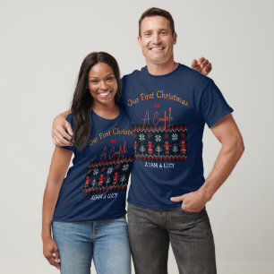 T-shirt Notre premier Noël, M. et Mme. /Couple nouvellemen