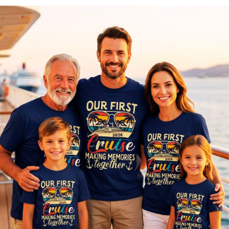 T-shirt Notre première croisière 2026 Créer des souvenirs