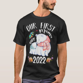 T-shirt Notre première fête des mères 2022 Bébé ours maman