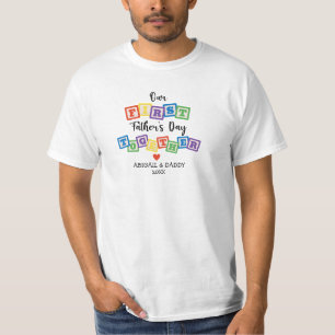 T-SHIRT NOTRE PREMIÈRE FÊTE DES PÈRES ENSEMBLE