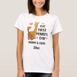 T-shirt Notre première Girafe de la Fête des Mères 2025