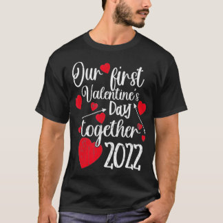 T-shirt Notre première journée de Valentines ensemble 2022