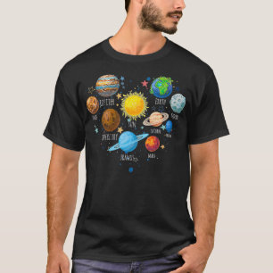 T-shirt Notre système solaire planète Science Education Sp