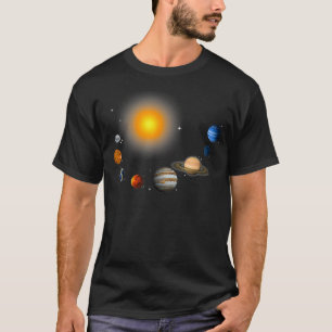 T-shirt Notre système solaire Science Education Hommes Fem