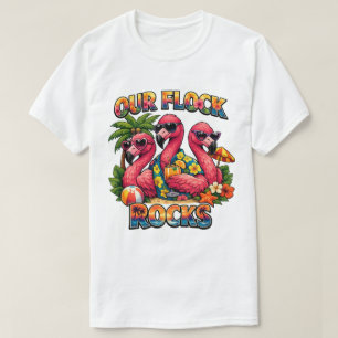 T-shirt Notre troupe déchire Funny Flamingo Tropical