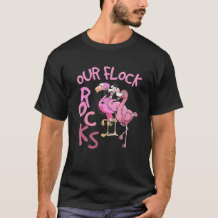 T-shirt Notre troupeau déchire Flamant Rose Famille Vacanc