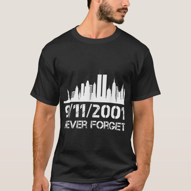 T-shirt N'oubliez jamais 911 20e anniversaire mémorial du  (Devant)