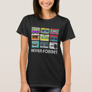 T-shirt N'oubliez jamais Cassettes Retro Vintage 80s 90s M