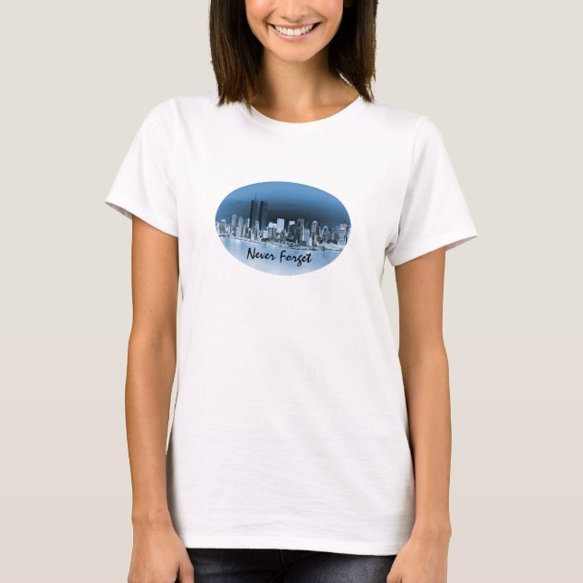 T-shirt N'oubliez jamais l'hommage de mémorial du 11 (Devant)