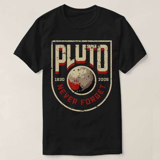 T-shirt N'oubliez jamais Pluto (Design devant)