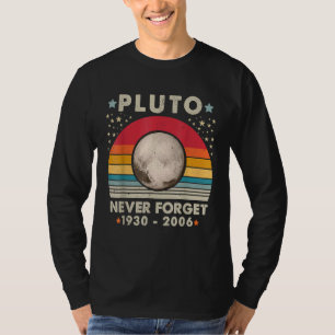 T-shirt N'oubliez jamais Pluto Retro Science Vintage Graph