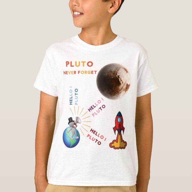 T-shirt N'oubliez jamais Pluton, les amoureux de la planèt (Devant)