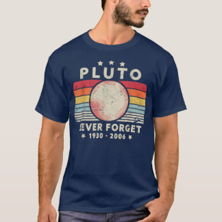 T-shirt N'Oubliez Jamais Pluton Retro Style Espace, Scienc
