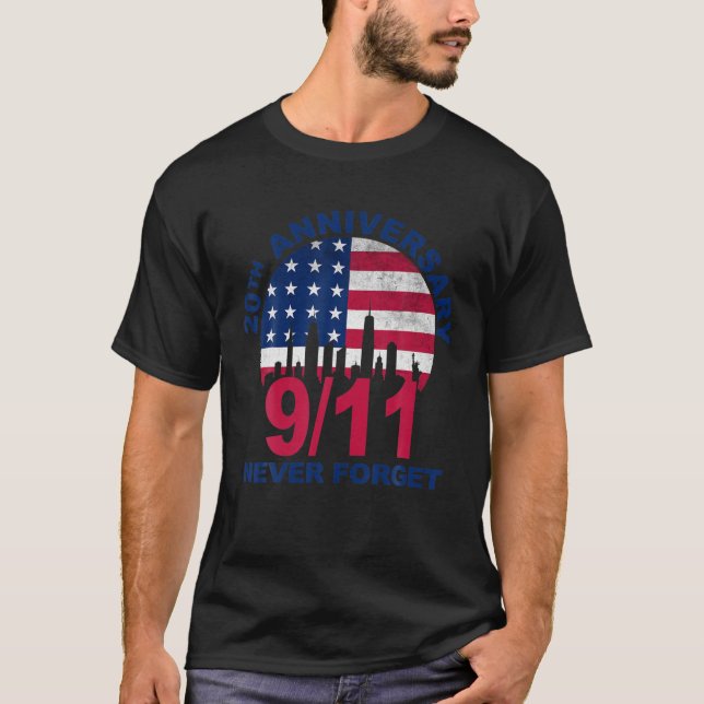 T-shirt N'Oubliez Pas Le 20E Anniversaire Du Patriotique A (Devant)
