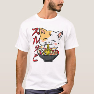 T-shirt Nouilles Ramen - Chat Anime - Manga Culture Japona