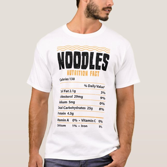T-shirt Nouilles Valeur nutritive - Nouilles (Devant)