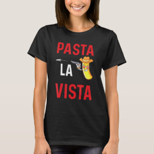 T-shirt nouilles vintages avec pistolet - Pasta La Vista 1