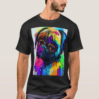 T-shirt Nounou dans éclaboussures d'aquarelle 2