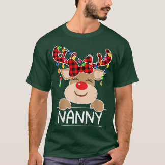 T-shirt Nounou de rennes rouges Noël Noël