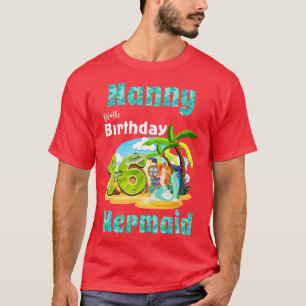 T-shirt Nounou Mignonne De Sirène Du 16E Anniversaire