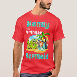 T-shirt Nounou Mignonne De Sirène Du 16E Anniversaire