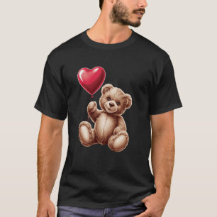 T-shirt Nounours en forme de coeur Amour Joyeuse Saint-Val