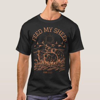T-shirt Nourris Mes Brebis Foi Verset Biblique Religieux J