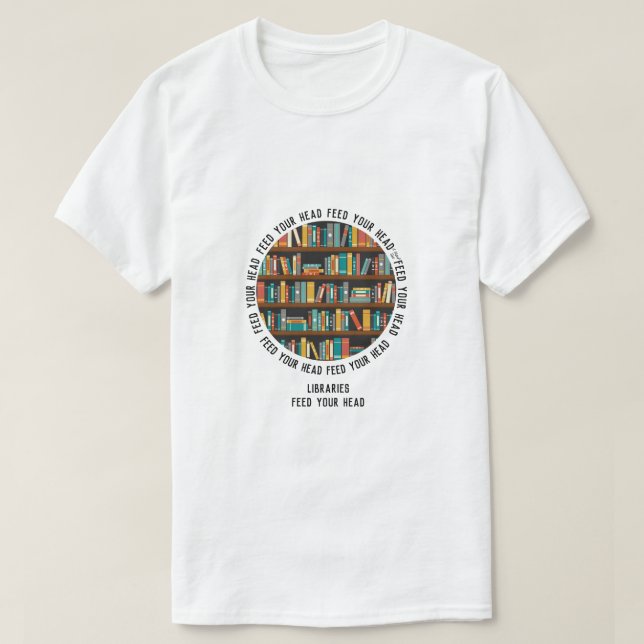 T-shirt Nourrissez votre tête - Une chemise MisterP (Design devant)