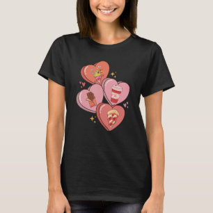 T-shirt Nourriture Avant Les Dudes Coeurs Valentines Jour 