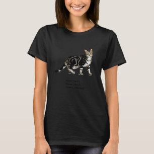 T-shirt Nourriture de chat Miaou Sommeil de Miaou Affectio