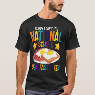 T-shirt Nourriture de petit-déjeuner Je ne peux pas, c'est