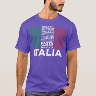 T-shirt Nourriture italienne Drapeau Italie Pasta Love Ita