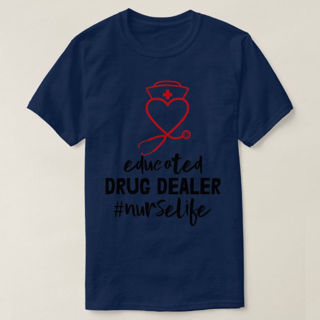 T-shirt Nourselife, marchand de médicaments instruits (Design devant)
