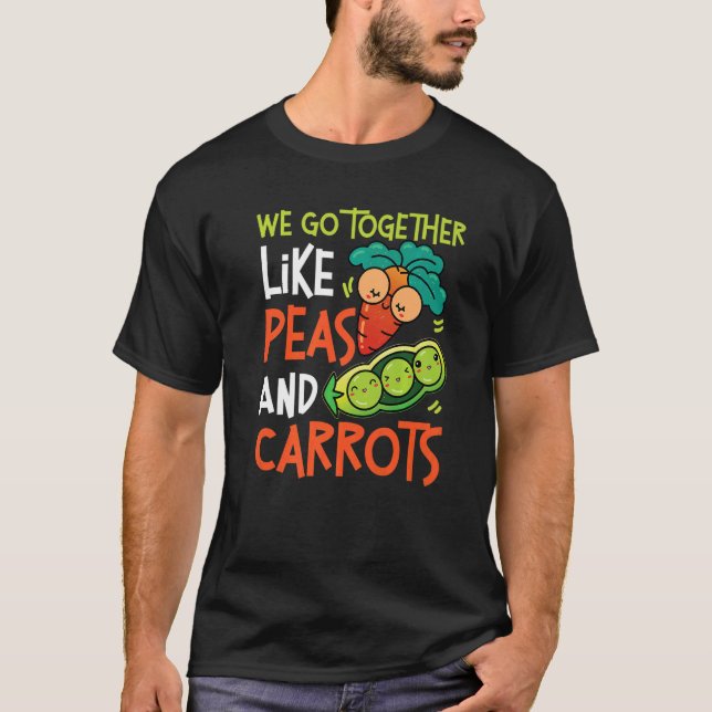 T-shirt Nous Allons Ensemble Comme Des Pois Et Des Carotte (Devant)