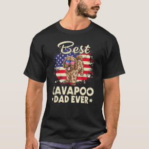 T-shirt Nous Américain Meilleur Chien Cavapo Papa Jamais P