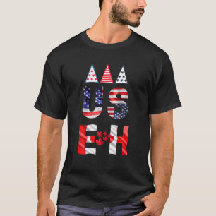 T-shirt Nous Amusants Eh Américain Canadien, Amusant Usa, 
