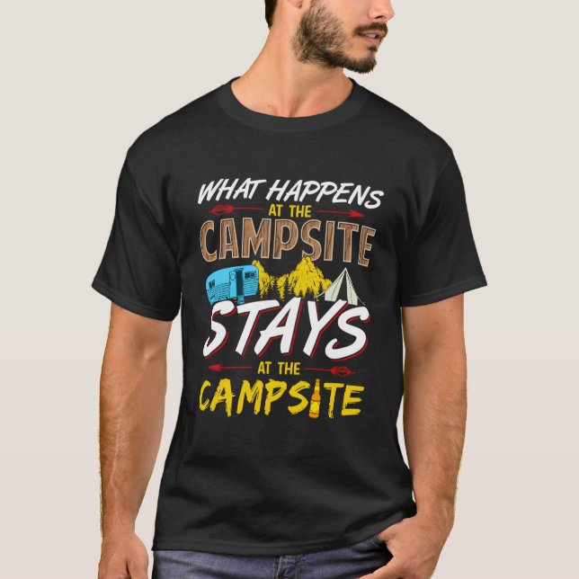 T-shirt Nous Arrive Au Camping Séjour Au Camping (Devant)