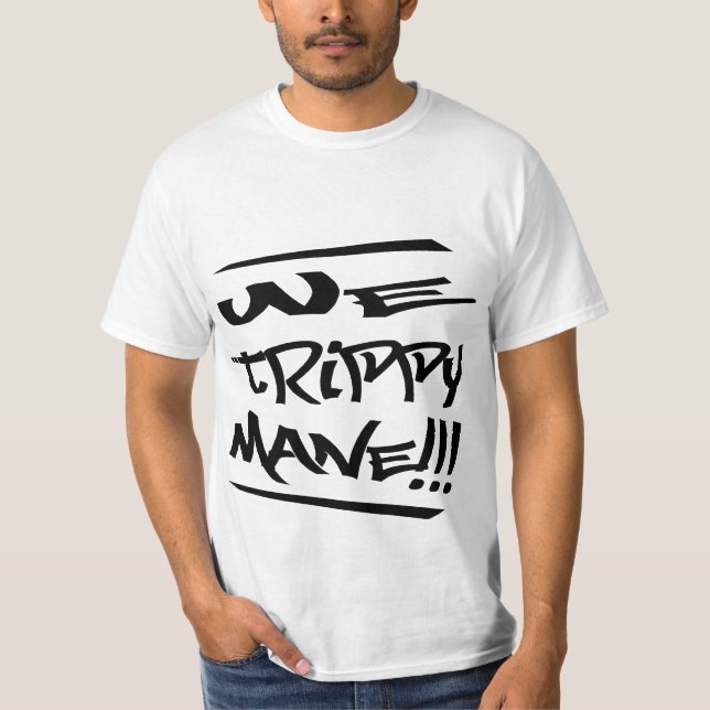 T-shirt Nous chemise (blanche) Trippy de crinière (Devant)