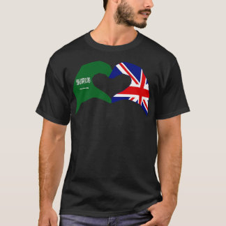 T-shirt Nous Coeurs Arabie Saoudite Royaume-Uni Patriot Mu