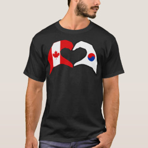 T-shirt Nous Coeurs Canada Corée Patriot Série Drapeau