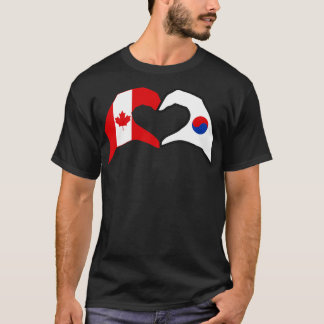 T-shirt Nous Coeurs Canada Corée Patriot Série Drapeau