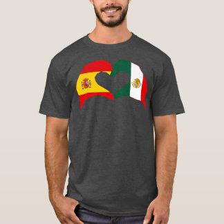 T-shirt Nous Coeurs Espagne Mexique Patriot Multinational