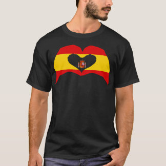 T-shirt Nous Coeurs Espagne Multinational Patriot Flag Ser